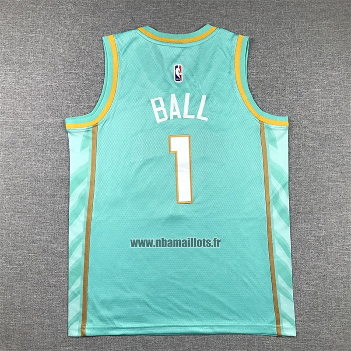 Maillot Enfant Charlotte Hornets LaMelo Ball NO 1 Ville 2023-24 Vert